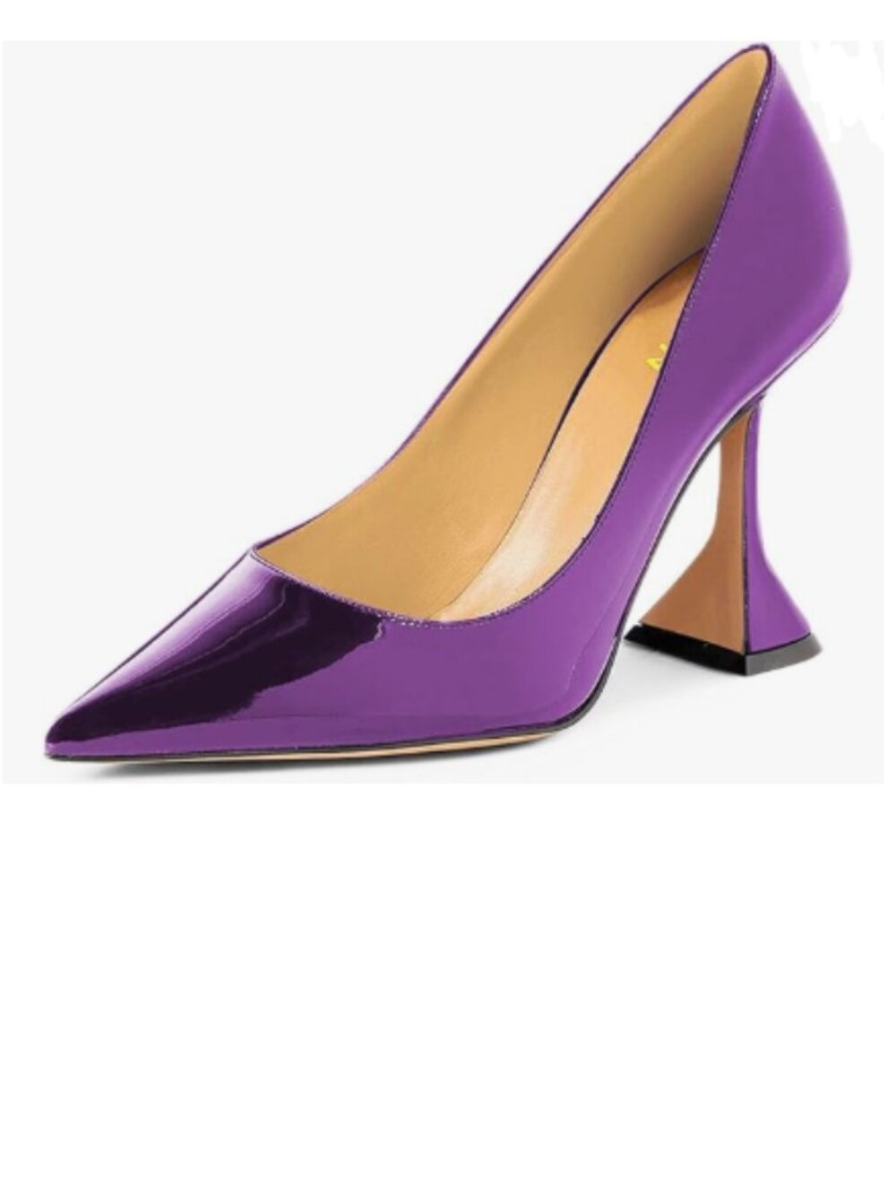 YDN Purple Pointed Toe Slip on Pumps Special High Heel Shoe for Party Prom Lady